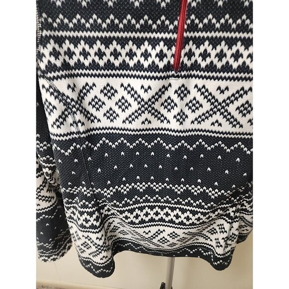 eddie bauer womens size L black fleece jacket half zip pullover native - Picture 5 of 10